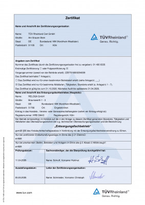 Zertifikat RELOGA GmbH
